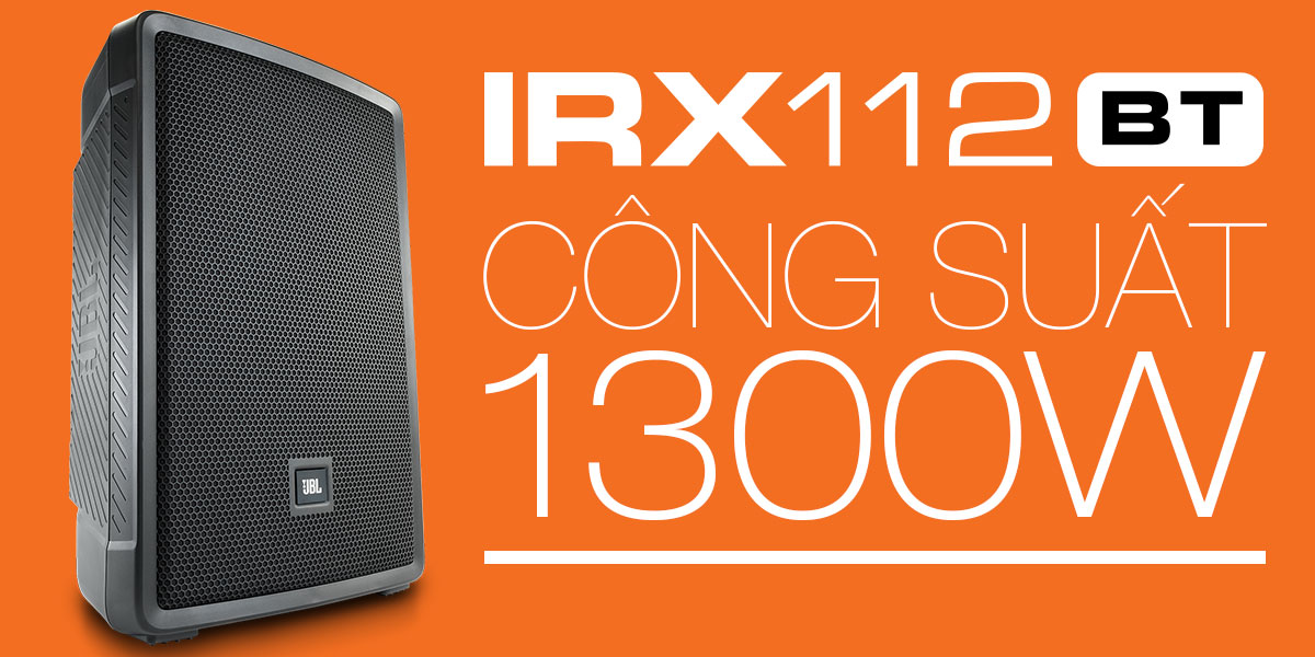 Công suất 1300W trên JBL IRX112BT Công suất 1300W trên JBL IRX112BT